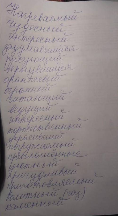 Распределите слова в две колонки: прилагательное и причастие.​