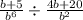 \frac{b + 5}{b {}^{6} } \div \frac{4b + 20}{b {}^{2} }