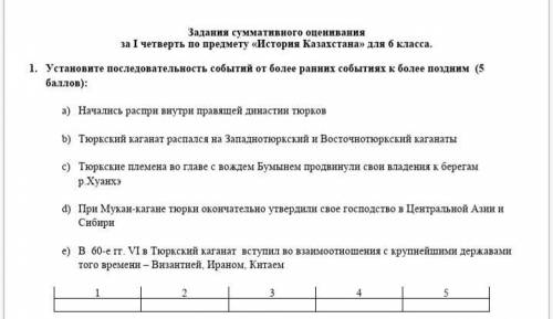 Укажите последовательность событий от более ранних событий к более поздним