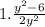 1.\frac{ {y}^{2} - 6 }{2y {}^{2} }