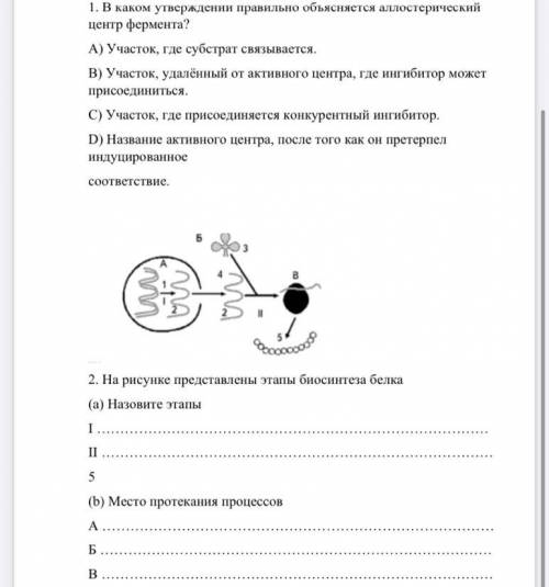 В каком утверждении правильно объясняется аллостерический центр фермента