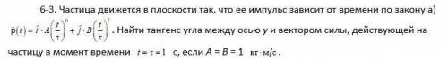 Найти тангенс угла между осью и вектором силы