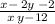 \frac{x - \: 2y \: - 2}{x \: y - 12}