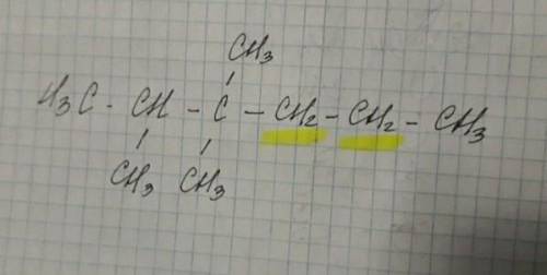 объясните почему. на фото вещество органическое 2,3,3 триметилгептан. я все три метила расставила ка