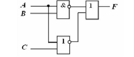 определить вид логической функции, которая будет соответствовать данной схеме: