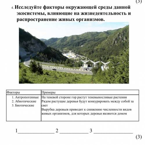 4. Исследуйте факторы окружающей среды данной экосистемы, влияющие на жизнедеятельность и распростра