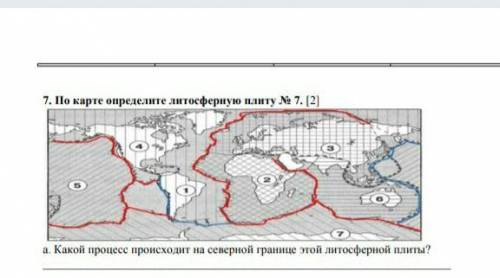 По карте определи литосферную плиту N°2 ​