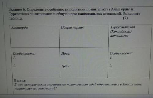 остался 1 час определите особенности политики правительства Алаш орды и туркестанской автономии и об