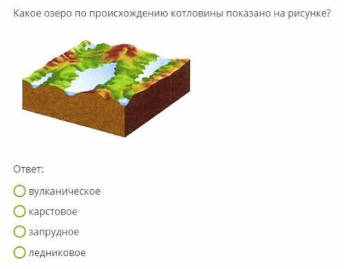 Какое озеро по происхождению котловины показано на рисунке?