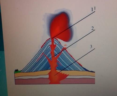 Определи части вулкана и назовите важные использованы в деятельности человека​