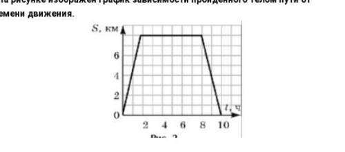9. На рисунке изображен график зависимости пройденного телом пути от времени движения. а) определите