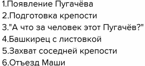 Составте план 6 главы капитанская дочка пугачёвщина желательно не из интернета ​