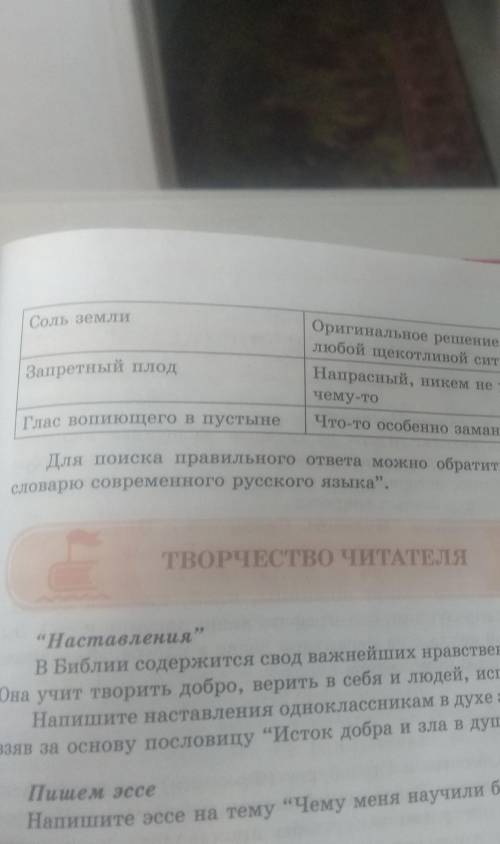 Обогащаем свою речь Многие образные выражения пришли в нашу речь из библейской мифологии.Перенесите