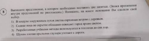 Выпишите предложение в котором надо поставить 2 запятые, напишите на каком основании вы сделали свой