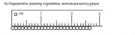 Б) Определите диаметр горошины,Используя метод рядов