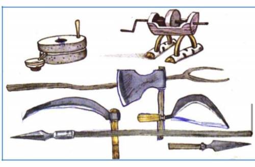 Соч по истории Казахстана 1.Какая это эпоха? 2.Назовите что за орудия на картинке