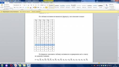 По таблице истинности выписать формулу По формуле заполнить таблицу истинности и прикрепить всё к от