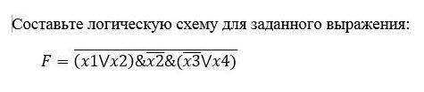 Составьте логическую схему для заданного выражения