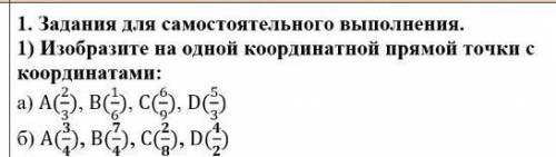 Изобразите на одной координатной прямой. точки с координатнами​