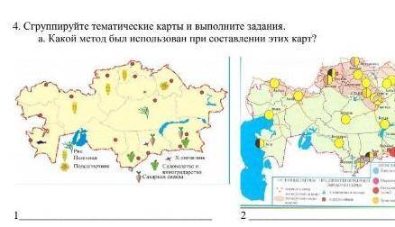 Сгруппируйте тематические карты и выполните задания.