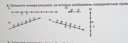 Запишите номер рисунка на которой изображено координаты прямые​