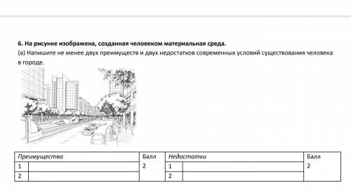 6. На рисунке изображена, созданная человеком материальная среда. (a) Напишите не менее двух преимущ