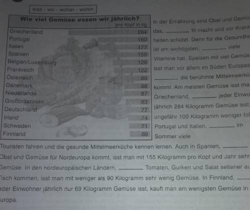 Lies die Statistik und ergänze.​