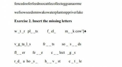 Вставить пропущенные буквы по английскому языку.w..t..r pl...ts f..el.. mk com​