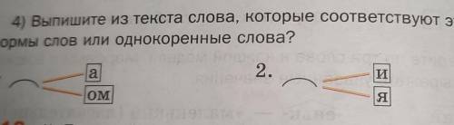 Выпишите из текста слова,которые соответствуют этим схемам. это формы слов или однокоренные слова? т