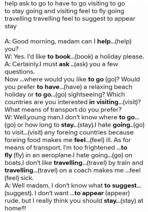 Bare Infinitive vs full Infinitive vs Gerund: T: Where would you like (go)?How long are you going (s