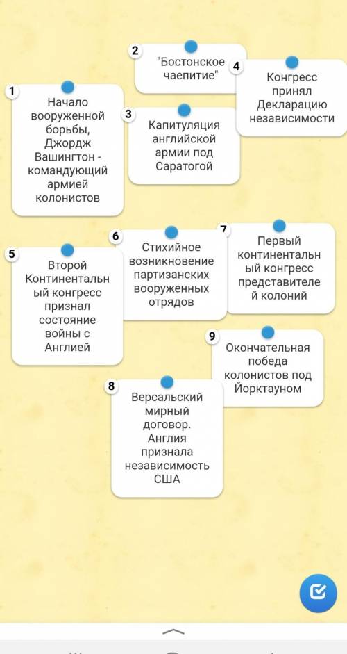 Расставьте события в хронологическом порядке. есть фото.