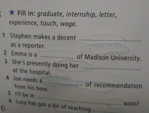 Experience, touch, wage. 1 Stephen makes a decentas a reporter.2 Emma is aof Madison University.3 Sh