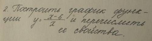 Постройте график функции и перечислите ее свойства: