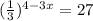 ( \frac{1}{3} ) ^{4 - 3x} = 27