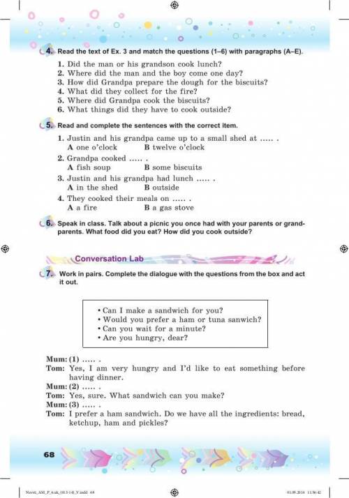 2. Answer the questions. Ex.4, p.683. Read and complete the sentences with the correct item. Ex.5, p