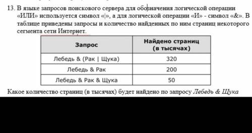 13. В языке запросов поискового сервера для обозначения логической операции «ИЛИ» используется симво