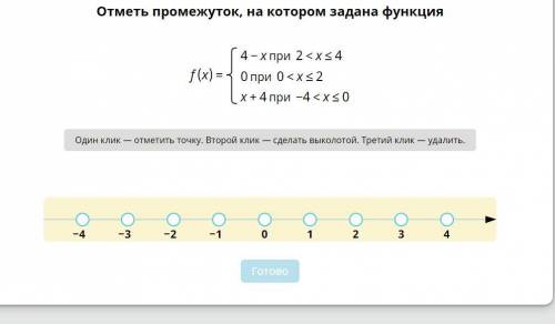 Отметь промежуток на котором задана функция.