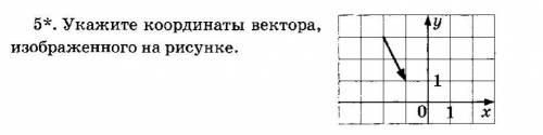 Укажите координаты вектора изображенного на рисунке