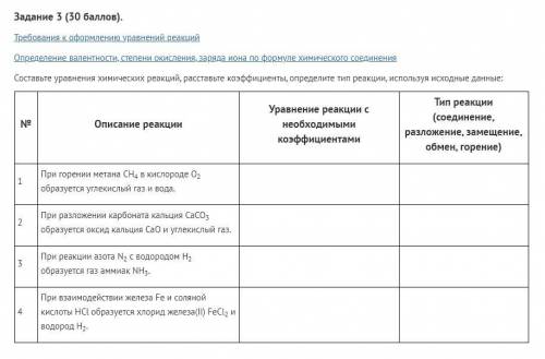 Задание 1 Вычислите число атомов водорода и кислорода в следующих химических реагентах: № Химические