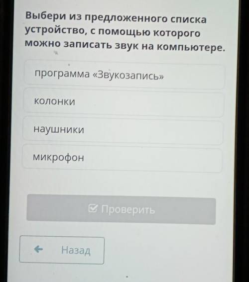 Выбери из предложения список устройство с которого можно записать звук на компьютере программа звуко