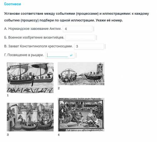 Установите соответствие между событиями (процессами) и иллюстрациями: к каждому событию (процессу) п