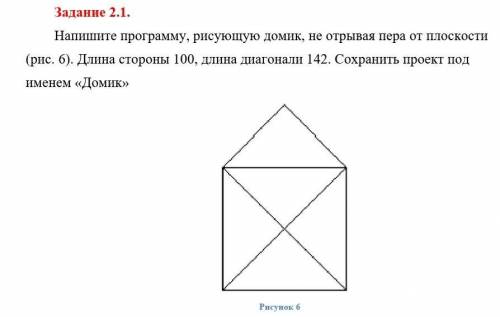 Напишите программу присущую домик