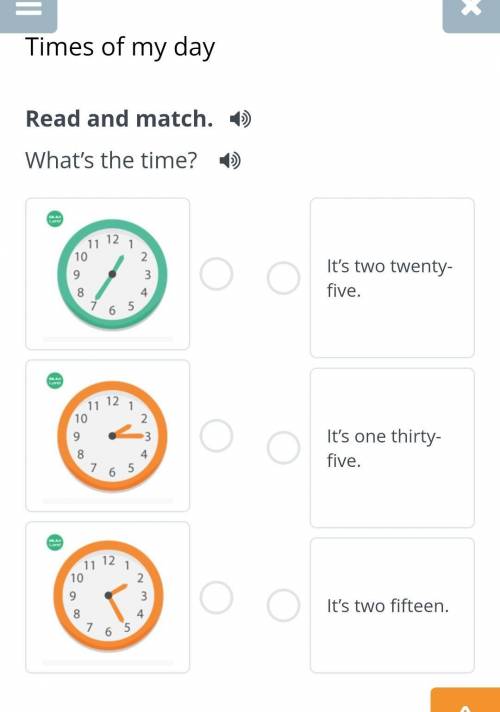 Read and match.What’s the time? ​