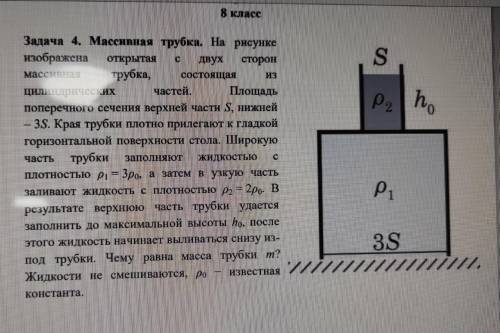 Массивная трубка. На рисунке изображена открытая с двух сторон массивная трубка, состоящая из цилинд