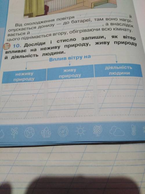 Вплив вітру на - Неживу природу Живу природу Діяльність людини 3-клас биология