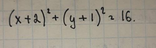 A) (x+2)²+ (y + 1)²= 16.​