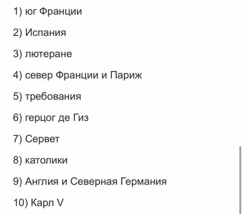 Заполните пропуски в таблице «Участники религиозных войн во Франции», используя предоставленный спис