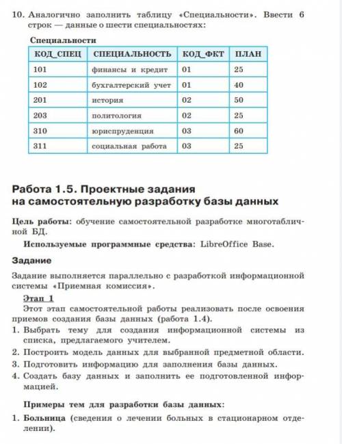 ИНФОРМАТИКА, МНОГО Несложная работа с базами данных, нужна класс. Задания во вложениях (если не откр