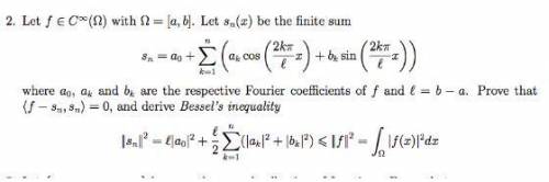 Перевод: Пусть f E Coo (Q) с S-la, b. Пусть sn (x) - конечная сумма Sn = a0 + Ak cos -, где ao, ak и