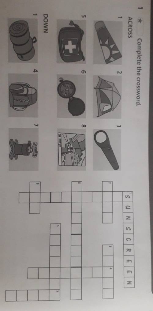 Complete the crossword ​